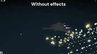 Deploying flares - with and without shaders (roblox ptfs)
