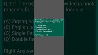 Civil engineering mcq's qst.no.111