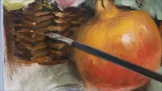 pomegranates & flowers. oil painting. part 3