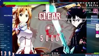 Osu! gameplay. nightcore mod on easy difficulty.