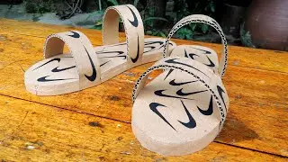 How To Make Sandals from Cardboard - DIY Sandals
