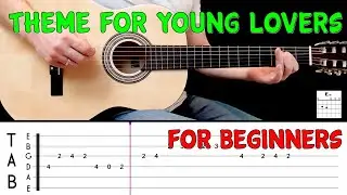THEME FOR YOUNG LOVERS | Easy guitar melody lesson for BEGINNERS (with tabs) - The Shadows