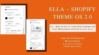 #47- How to set up Animated Cursors and Page Preloading Effects in Ella 6.5.5?