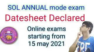 SOL OBE annual mode datesheet | may - june 2021 exams