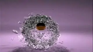 A Bullet hit glass from Front View