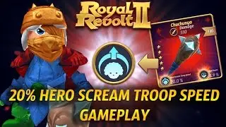 Royal Revolt 2 - 20% Hero Scream Troop Speed Perk TESTS + Gameplay!