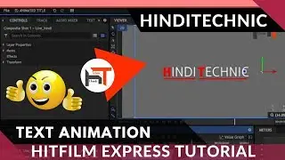 Hitfilm Express 2018 - Simple Text Reveal Animation Tutorial in Hindi