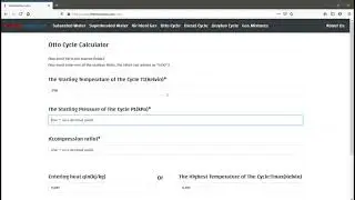 Otto Cycle Calculator with P-v and T-s Diagrams on www.thermosolver.com (Easy Solution)