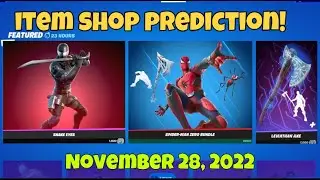 November 28, 2022 | Fortnite Item Shop Prediction