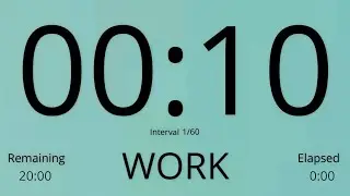 Tabata Timer 10/10 - HIIT Timer 10/10 - Interval Timer 10/10 ( without music )