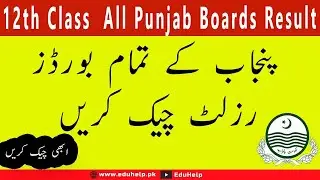 2nd Year Result Check by Roll Number | Punjab Board 12th Class FA FSc Result 2024 Announced