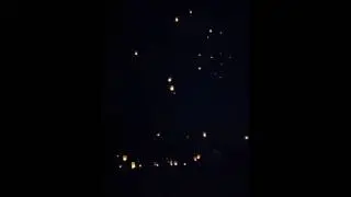Sky lanterns at riverfest