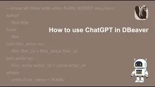 How to use ChatGPT in DBeaver