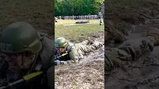 Cover me while I move (into mud)! Infantry OSUT Fort Benning 2025 YouTube Shorts