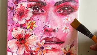Acrylic Portrait Painting / Drawing and Painting Technique