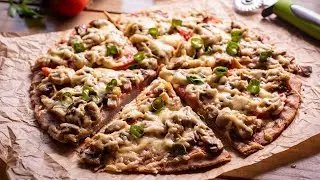 🍕 Пицца из муки зеленой гречки - рецепт пп пиццы без глютена, вкусно и полезно!