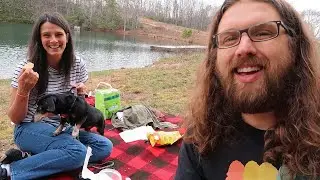 It was warm out so we had a picnic!