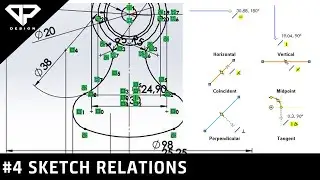 Learning Solidworks #4 : How to give Sketch Relations in Solidworks | CAD | DP DESIGN