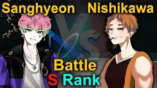 The Spike. Volleyball 3x3. Sanghyeon vs Nishikawa. Battle S Rank. Full gameplay