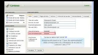 Cambiar contraseña de Centova Cast