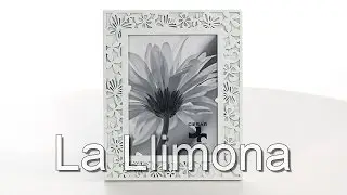 Portafotos calado flores madera 15x20 - La Llimona