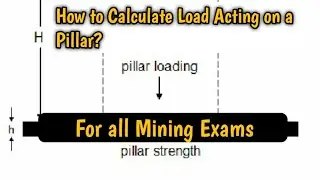 Load Acting On a Pillar| Rock Mechanics|UG mining| Bord n Pillar| Mining Methods|Pillar Strength