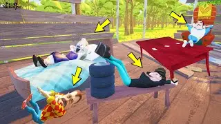 UYUYAN ADAMLAR KÖYÜNDEYİZ 😱 Hello Neighbor Dark Riddle - Ice Scream