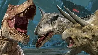 T-rex, Triceratops and Carnotaurus all roars and special attacks (Exoprimal)