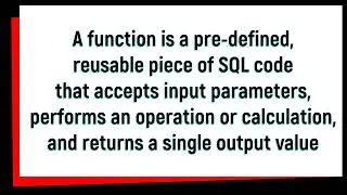 Functions in sql server