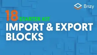 Save, Import & Export Blocks | Brizy Cloud 2022, Starter Kit 18