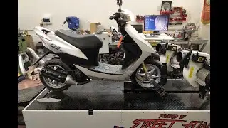 Замер мощности на диностенде скутера Suzuki ZZ Inch UP Sport