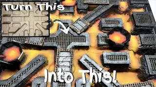 How to Make a Modular Volcano GAMING BOARD out of PACKING DIVIDERS for D&D and Wargaming