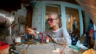 Создание украшений из стекла Lampwork - Time Lapse