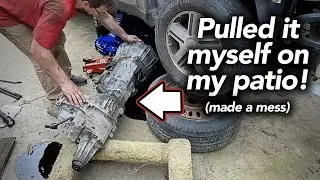 Pulling a transmission and transfer case WITHOUT a lift - Trailblazer Envoy 4x4