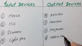 10 output device name 10 input device name in English | device name of computer | input output