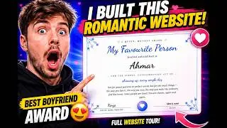 I Built a Best Boyfriend Award Certificate Website ❤️ | Fun Digital Gift Project | Ahmii Codes
