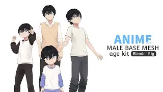 Anime Male Base Mesh Age Kit
