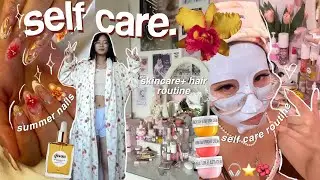healing EXAM SZN TRAUMA~♡🌺 the *ultimate* SELFCARE routine| face masks, skincare, lashes + nails