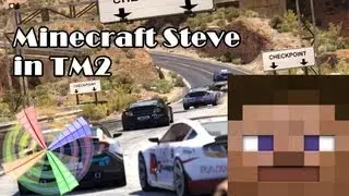 Minecraft Steve in Trackmania 2