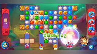 фишдом 2022 # 1577 уровень - прохождение без бустеров # Fishdom,  1577  level - no Boosters.