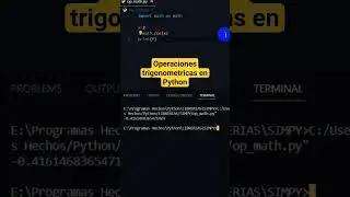 Operaciones trigonometricas en Python #coding #calculo #python