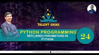 Python Programming Tutorials: sep(),end() Parameters