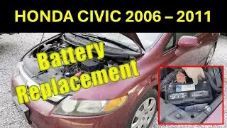Honda Civic Battery Replacement 2006 - 2011 (8th Gen). Easy DIY.