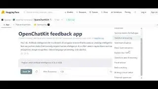 Demo of OpenChatKit - Open Source Alternative to ChatGPT