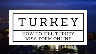 How to fill Turkey visa application form | Turkey visa form details