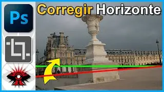Corregir el horizonte de la imagen con la herramienta Recortar de Photoshop.