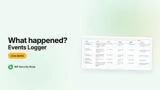 What Happened on Your WordPress Site? Events Logger Demo