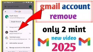 Gmail account delete kaise kare / how to delete Gmail account Android mobile / 2025