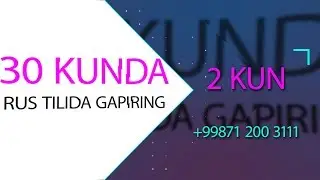30 kunda RUS TILIDA GAPIRING! 2 KUN!