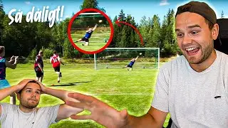 Reagerar på mig själv som fotbollsmålvakt!